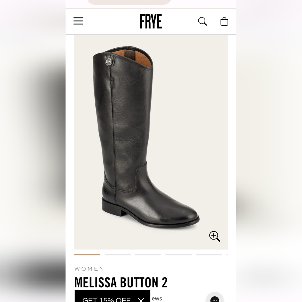 Frye Melissa Button 2 Black Leather Boots